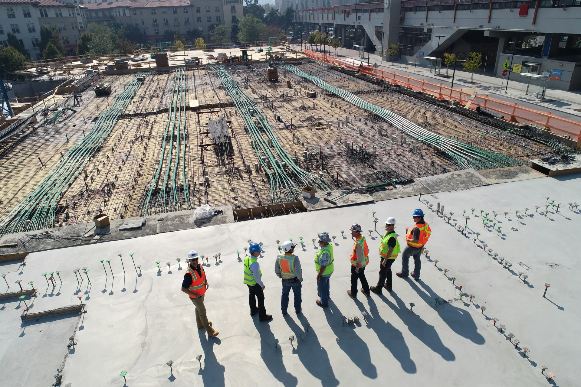 concrete slab pour for a tilt-up building in Pittsburgh