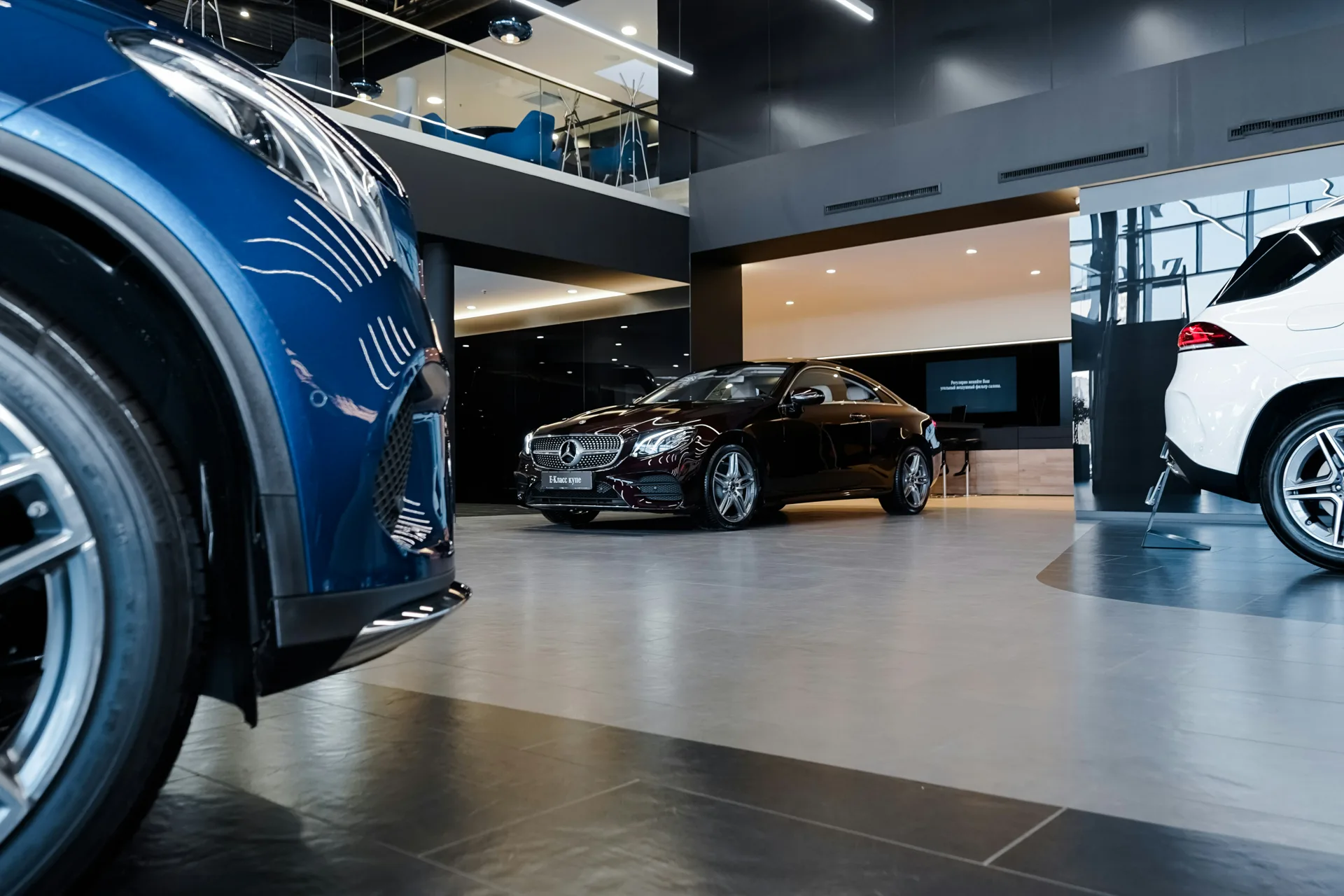polished concrete showroom floor in a Pittsburgh retail space
