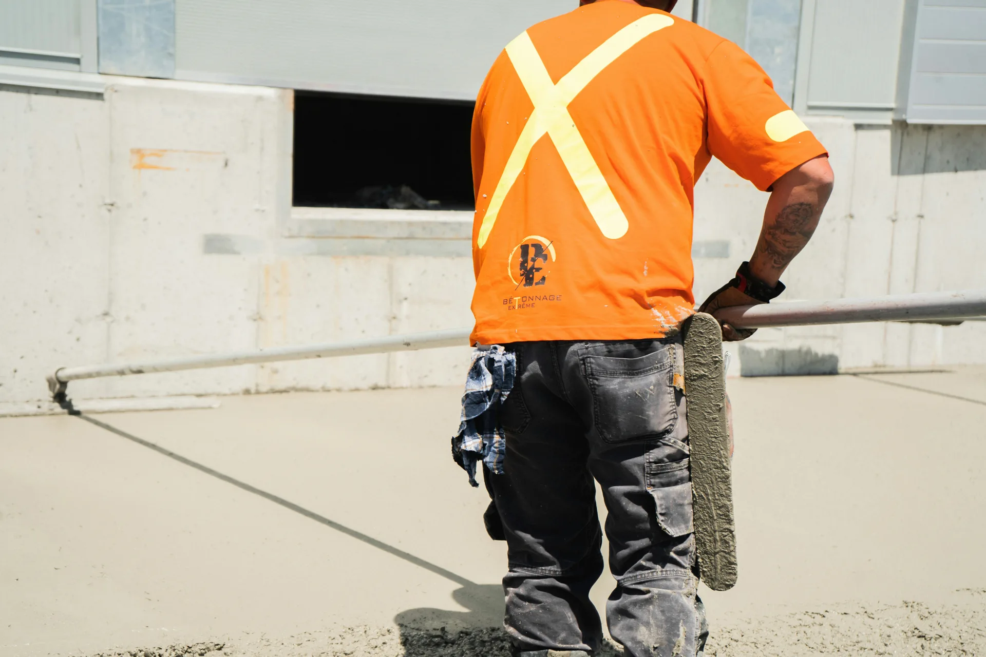 finisher working an Ardex application on a Pittsburgh floor