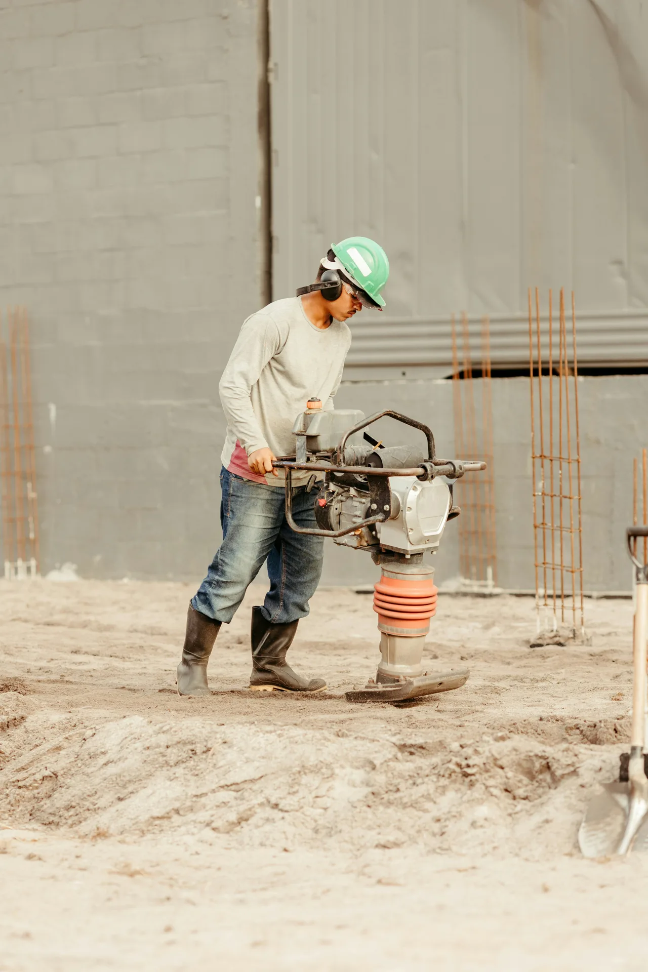 sub-grade prep before a concrete pour calculated by volume in Pittsburgh