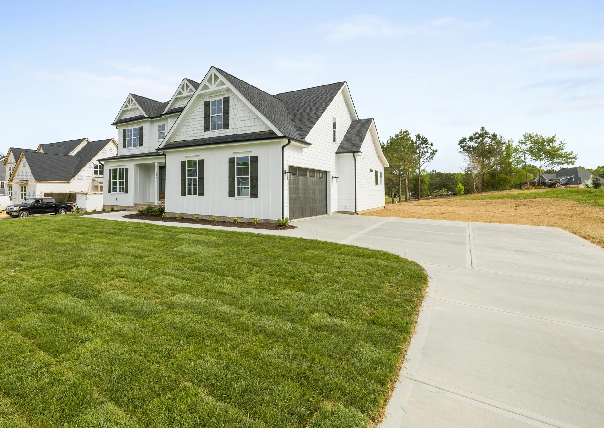 curving concrete driveway at a Beaver valley home