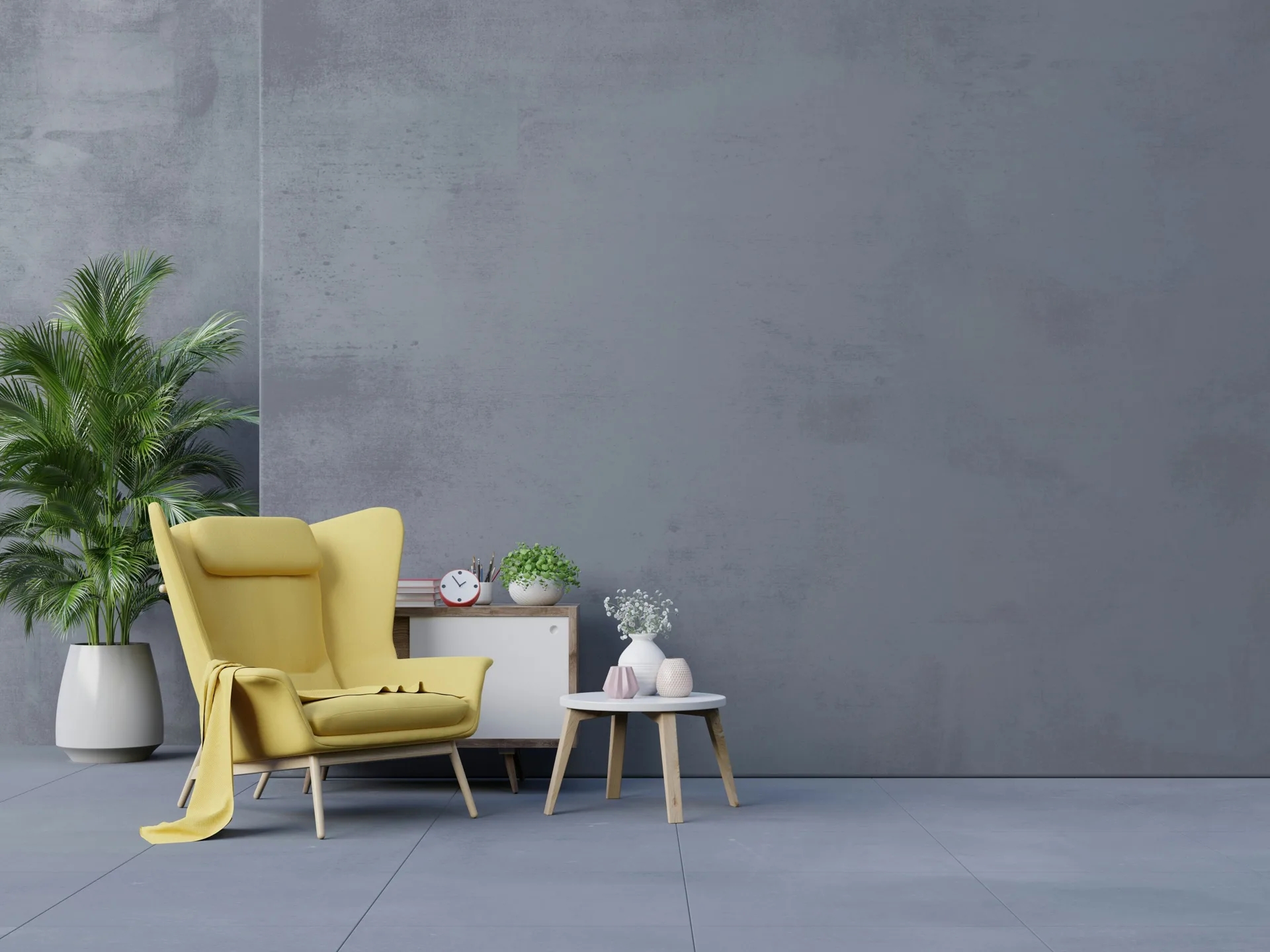 concrete feature surface in a modern Pittsburgh interior