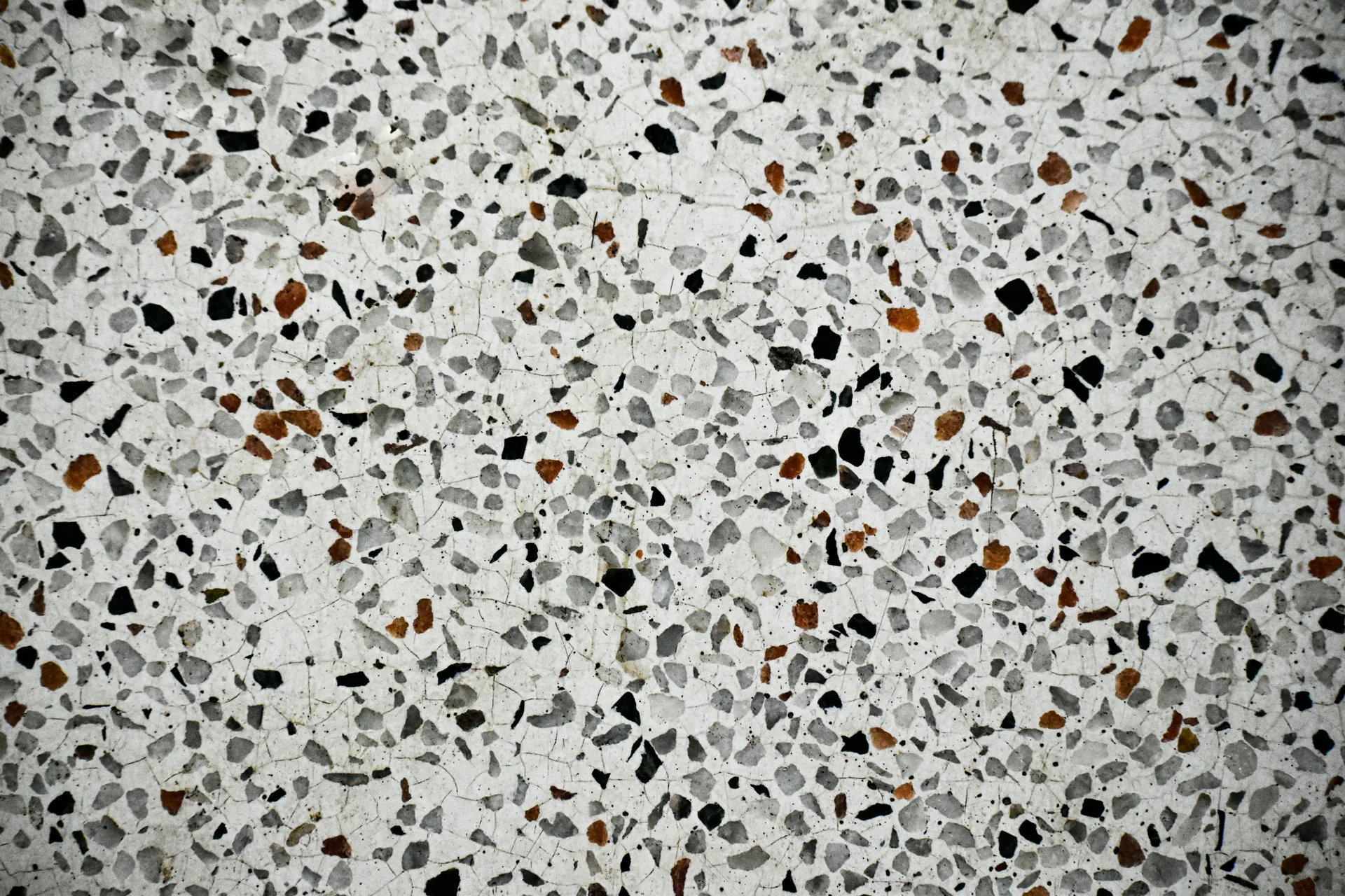 close-up of exposed aggregate concrete texture in Pittsburgh